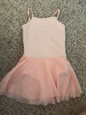 Weissman Light Pink Girls Dance Leotard with Tulle Skirt size SC